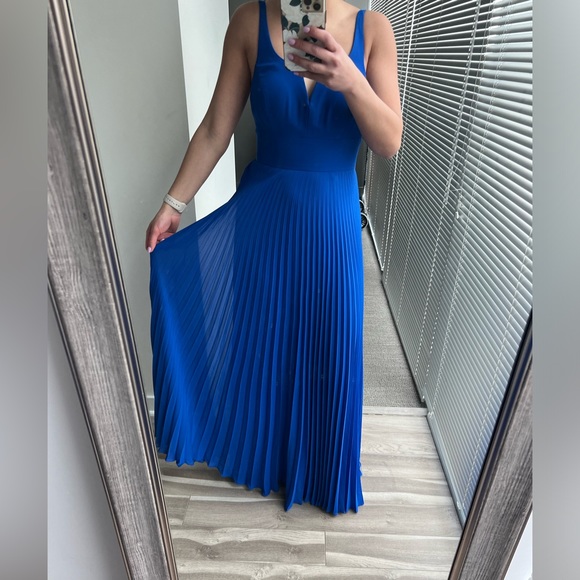 Tenue Mère de la Mariée Très Chic BLEU MARINE Fourreau/Colonne Col Car
